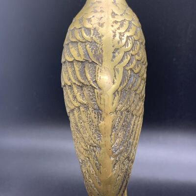 Vintage Brass Cranes Asian - 11.5â€ high & 7â€ high approx