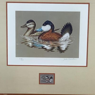 5080 Waterfowl John Wilson Ruddy Ducks Stamp Print Signed #6188/16000 , Signed Original Watercolor, Waterfowl Ned Smith Quiche Dish &...