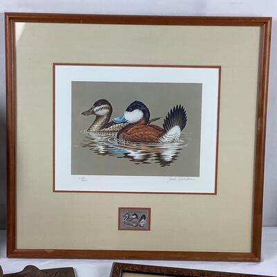 5080 Waterfowl John Wilson Ruddy Ducks Stamp Print Signed #6188/16000 , Signed Original Watercolor, Waterfowl Ned Smith Quiche Dish &...