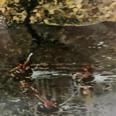 Larry S Anderson Art â€œTubing Down the Brandywineâ€ ðŸ›¶ 15.5â€ wide x 17.5â€ high approx