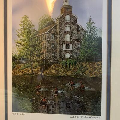 Larry S Anderson Art â€œTubing Down the Brandywineâ€ ðŸ›¶ 15.5â€ wide x 17.5â€ high approx