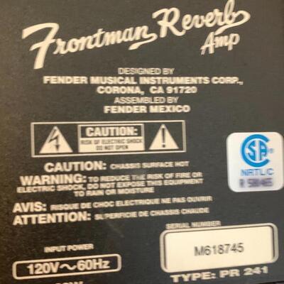 Fender Frontman Reverb Amp ðŸŽ¶ Type: PR241 - 13.5â€ wide x 13â€ high x 7â€ deep approx