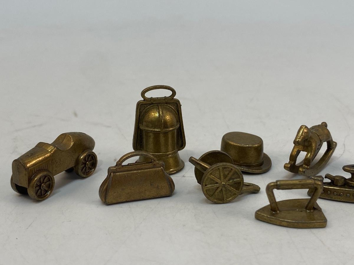 Lot of Gold Tone Monopoly Game Pieces Tokens