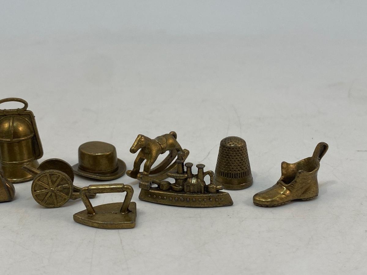 Lot of Gold Tone Monopoly Game Pieces Tokens