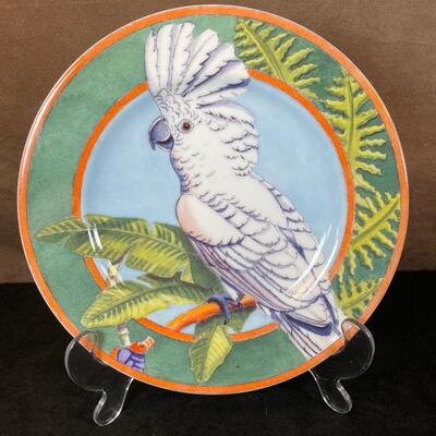 Lot 40 Two Lefton Parrots and Andrea Plate