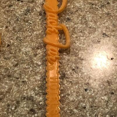 Two Super Rare Jack Tar Hotels Stir Sticks.