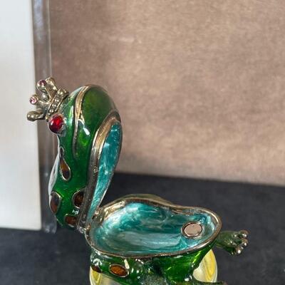 Lot 50. Monet Frog Trinket Box & Ltd. Ed. Print