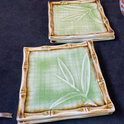 Lot 53. Gold Tray and Asian items