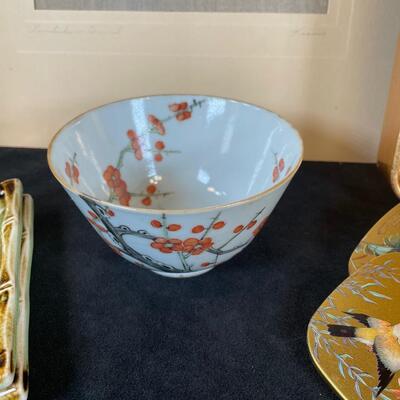 Lot 53. Gold Tray and Asian items