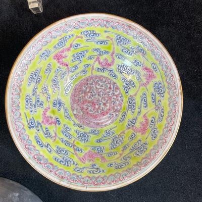 Lot 54  Chinese Prints & Porcelain Dishes