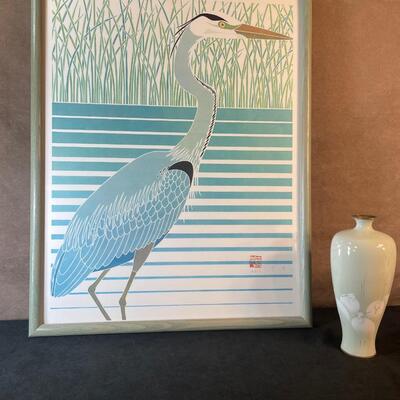 Lot 57  Ikki Matsumoto Print and Enamel Metal Vase