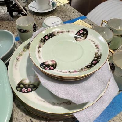 Antique Dessert bone China set Herman Ohme Silesia