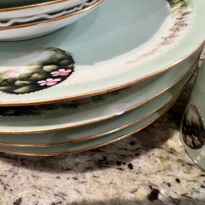Antique Dessert bone China set Herman Ohme Silesia