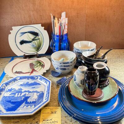 Chinese and Asain collectibles, china and chopsticks