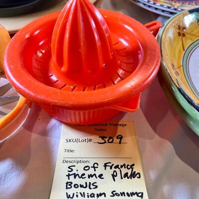 Provence France theme plates bowls by William Sonoma
