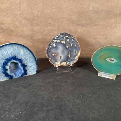 Lot 67  Three Polished Rock Slices