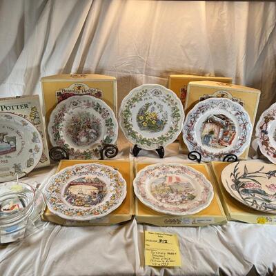 Brambly Hedge Collectible plates with boxes, Toyo Plate