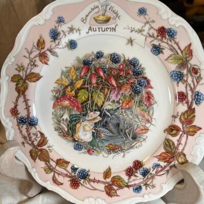 Brambly Hedge Collectible plates with boxes, Toyo Plate