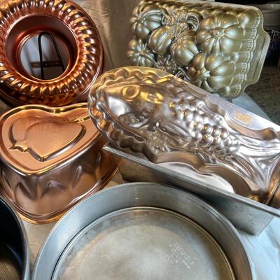 Molds, Copper , Forms baking pans Nordic ware