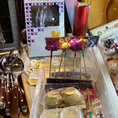 4 sets of stainless silver ware party supplies
