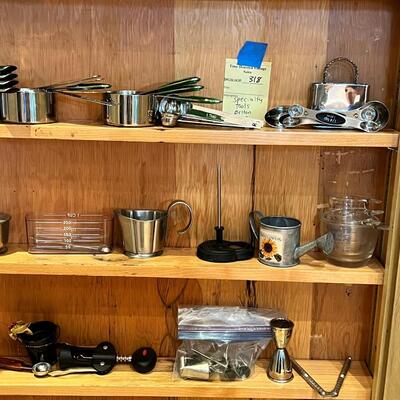 ottom shelf specialty stainless kitchen tools