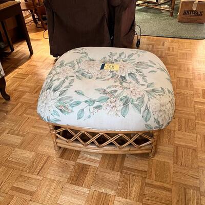 Bamboo Rattan Tuffet  31" X 28" X 17 high