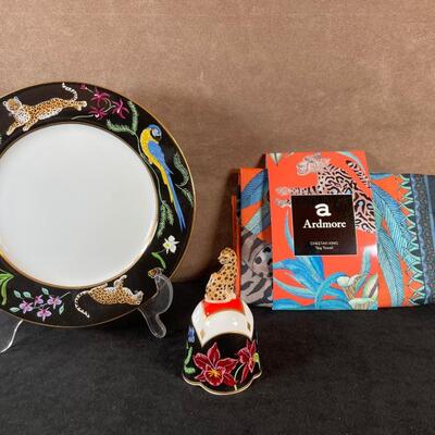 Lot 75. Lynn Chase Porcelain Plate & Bell