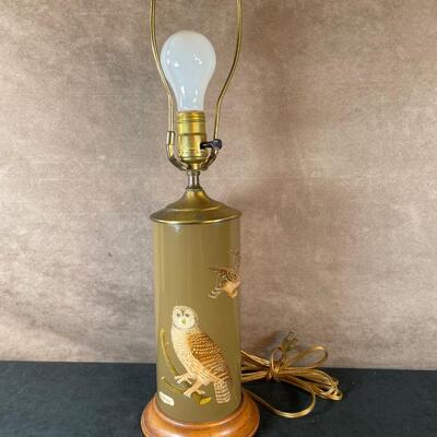 Lot 81. Vintage Owl Lamp