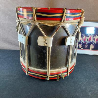 Lot 88  Vintage Drum & Framed Photo