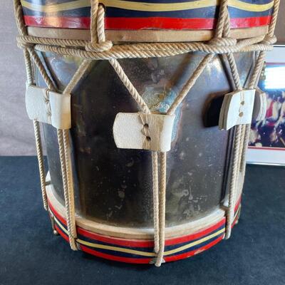 Lot 88  Vintage Drum & Framed Photo