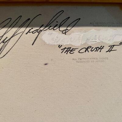 Rare Clifton Hadfield II Original Painting "The Crush II"