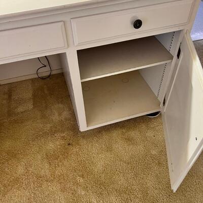 1980s Bookcase desk with underlighting and power strip