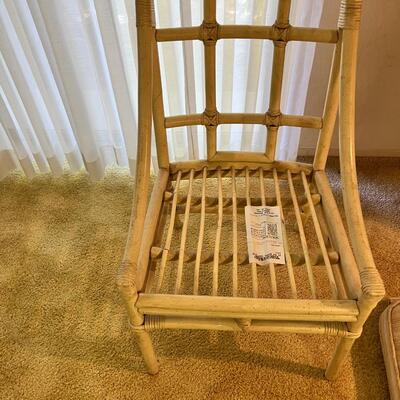 White Bamboo Chair 20 X 18 X35