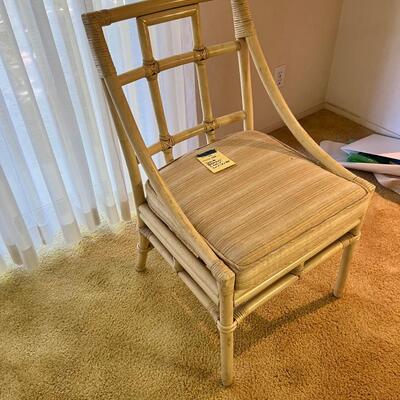 White Bamboo Chair 20 X 18 X35