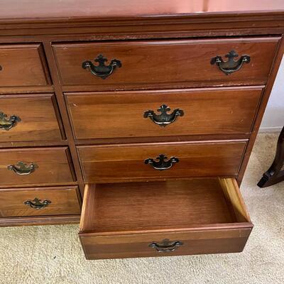 1970s Cherry Solid wood 12 drawer Dresser