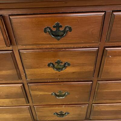 1970s Cherry Solid wood 12 drawer Dresser