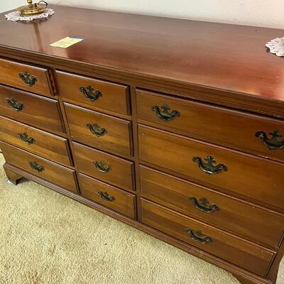 1970s Cherry Solid wood 12 drawer Dresser