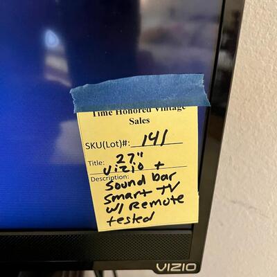 28" Vizio Smart TV with Sound Bar and remote E280I-B1