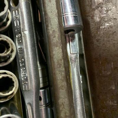 Old School Socket Wrench Set in Metal Craftsman Box