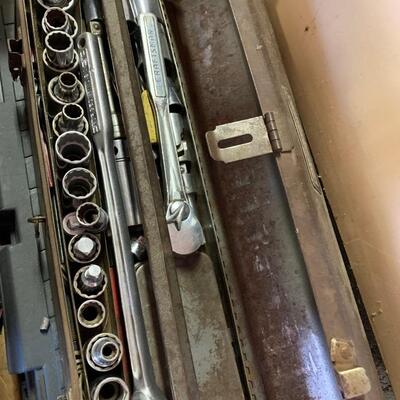 Old School Socket Wrench Set in Metal Craftsman Box