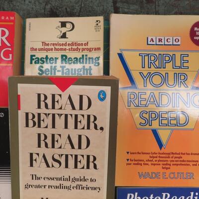 SPEED Reading BOOK Lot (10) Read Better Faster Photo Reader PB Vintage