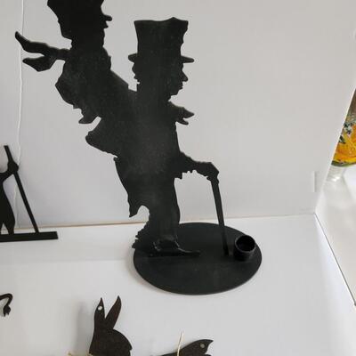 Metal wall silhouettes & Candle holder