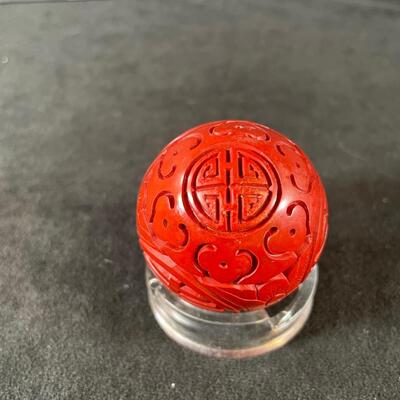 Lot 92. Japanese Cloisonne Vase and Cinnabar Egg