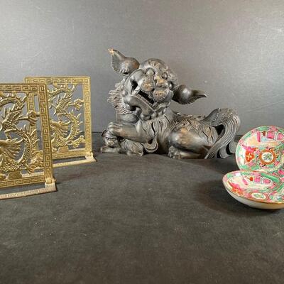 Lot 93. Chinese Foo Dog and more