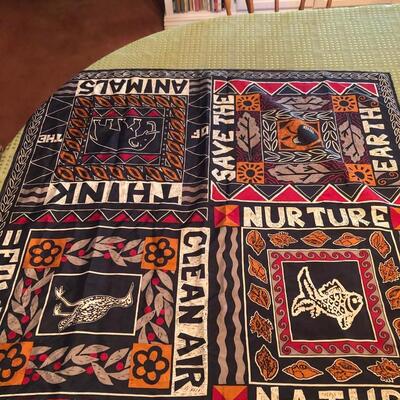 Vintage Echo Silk Women's Scarf CLEAN AIR 100% Silk Made in Japan