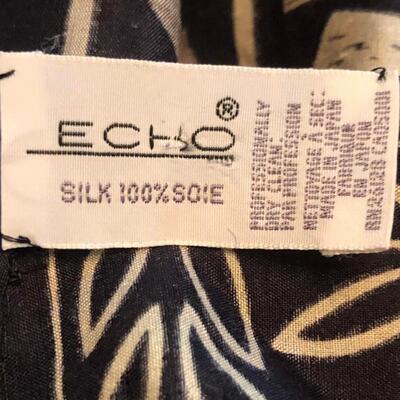 Vintage Echo Silk Women's Scarf CLEAN AIR 100% Silk Made in Japan