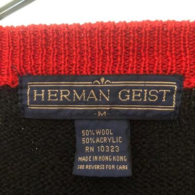 Vintage Herman Geist Wool/Acrylic Sweater. Made in Hong Kong. Size M.