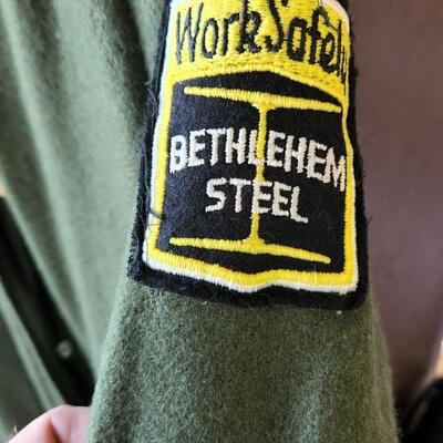 Bethlehem Steel Work Safely Sager Glove Co. Wool Shirt