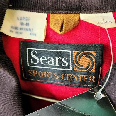 Vintage Sear Deluxe Duck Hunting Coat w Tags Large 44-46