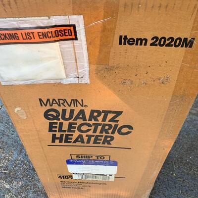 Marvin Electric Quartz Heater in box refurb.